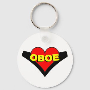 Porte-clés Oboe sur le coeur