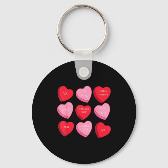 Porte-clés Occupational Therapy Heart Candy Valentine Day Ot  (Recto)