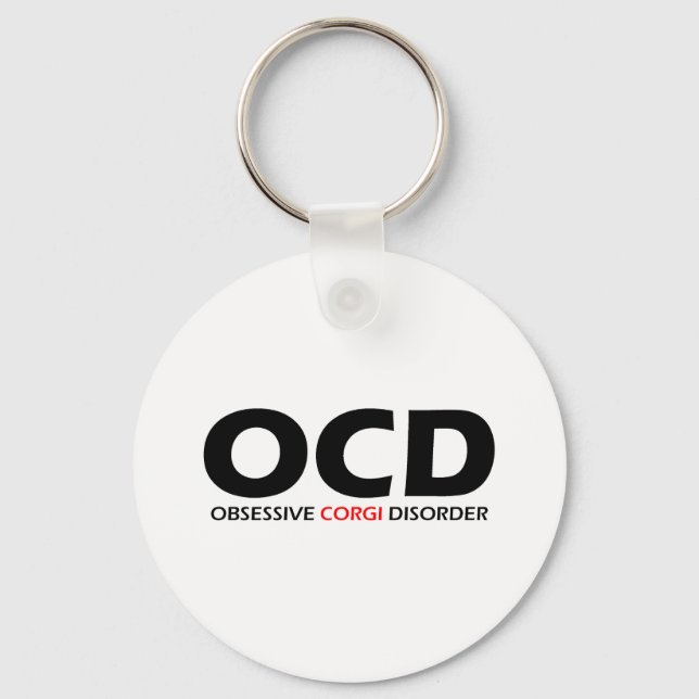 Porte-clés OCD - Trouble corgi obsessif (Recto)