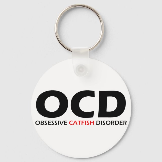 Porte-clés OCD - Trouble Obsessionnel du poisson de chat (Recto)