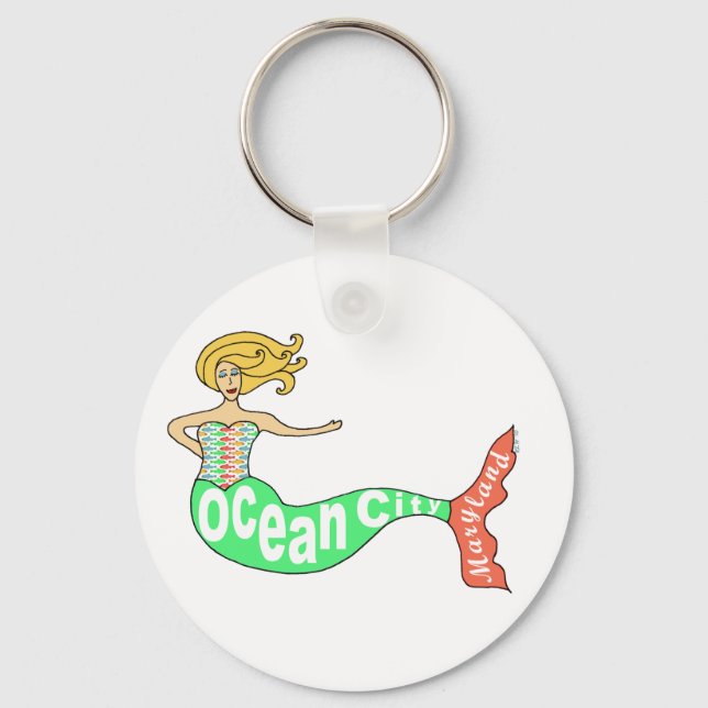 Porte-clés Ocean City, Maryland Mermaid (Recto)