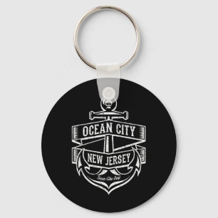 Porte-clés Ocean City New Jersey Nj Conception Ancre Vintage