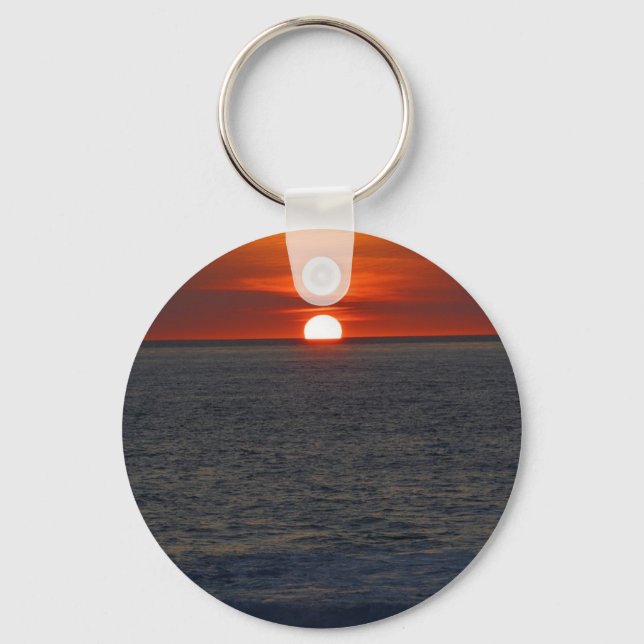 Porte-clés Océan du coucher du soleil (Recto)