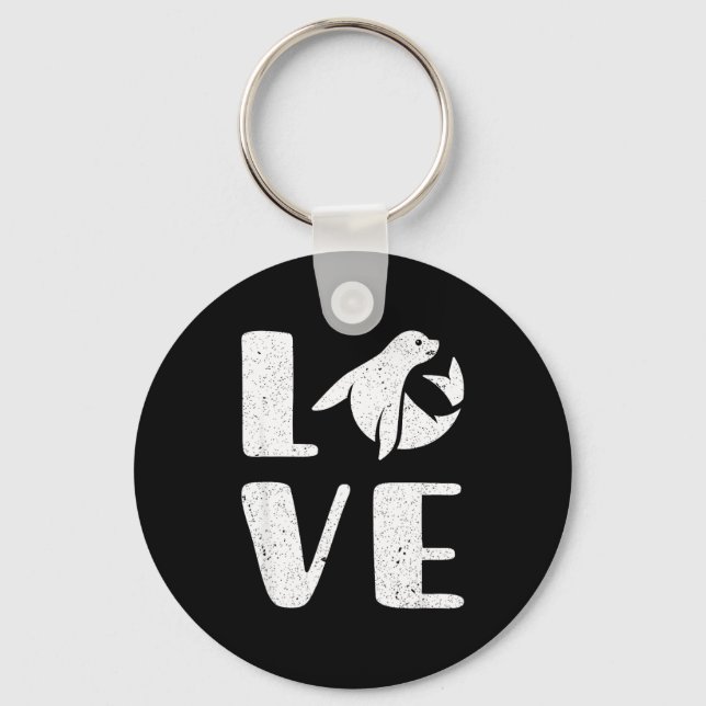 Porte-clés Ocean Puppy Seal Lover Valentines Day Gift Sea Lio (Recto)
