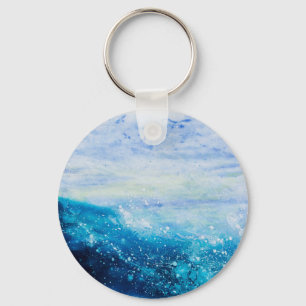 Porte-clés Ocean wave painting, sea foam