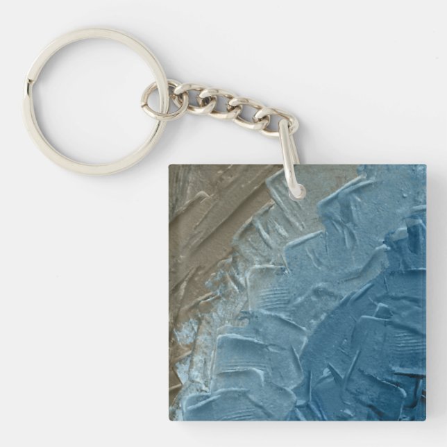 Porte-clés Ocean's Edge : Une peinture numérique de la tranqu (Devant)