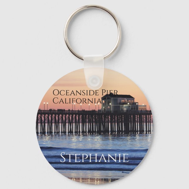 Porte-clés Oceanside Pier California Personnalisé (Recto)