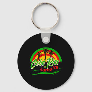 Porte-clés Ocho Rios Jamaïque Drapeau Vacances Touristes Cara