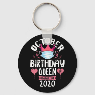Porte-clés Octobre Anniversaire Reine Quarantaine Femmes Anni