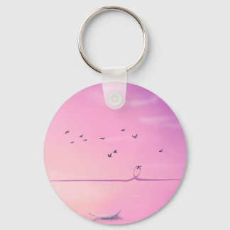 Porte-clés Octobre Rose Art Pastel
