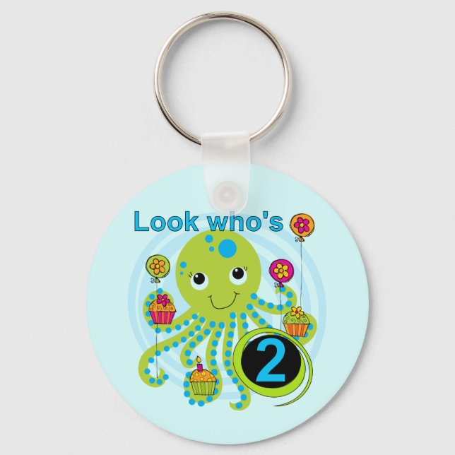 Porte-clés Octopus 2e anniversaire T-shirts et cadeaux (Recto)