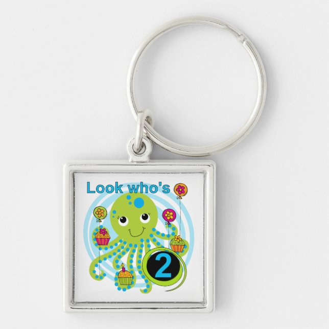 Porte-clés Octopus 2e anniversaire T-shirts et cadeaux (Devant)