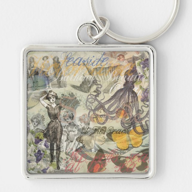 Porte-clés Octopus Beach Antique Côte Steampunk (Devant)