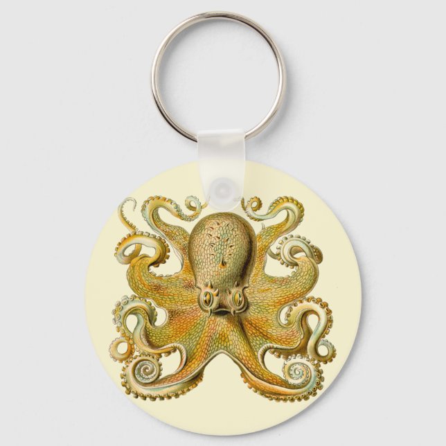 Porte-clés Octopus illustration antique monstre marin (Recto)