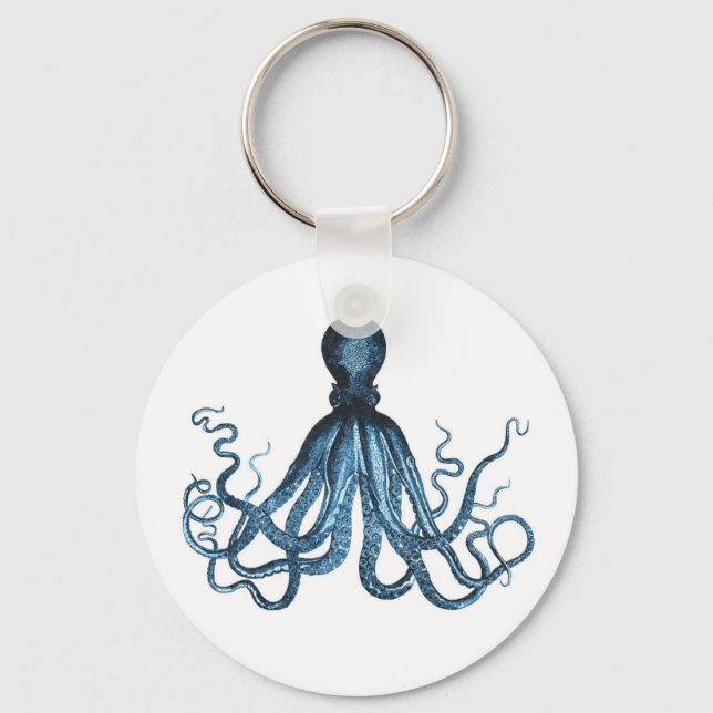 Porte-clés Octopus kraken nautical coastal ocean beach sea (Recto)