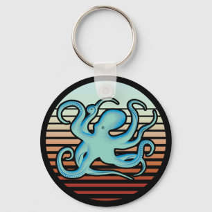 Porte-clés Octopus les années 70 style rétro