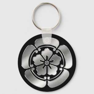 Porte-clés Oda Clan Kamon Argent Chrome