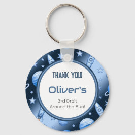 Porte-clés Odyssée de fusée céleste bleu cosmique