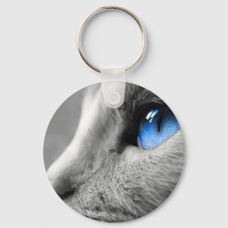 Porte-clés Oeil bleu de Siamese