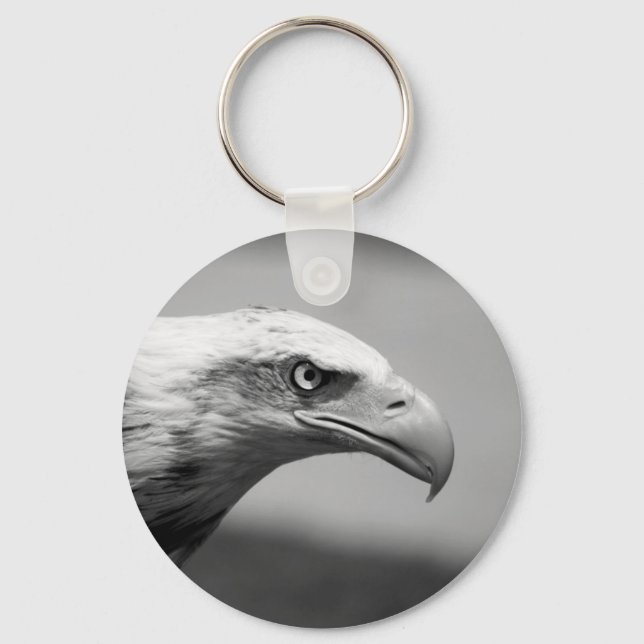 Porte-clés Oeil d'aigle noir et blanc (Recto)