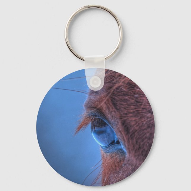 Porte-clés OEil de châtaignier équine Photo (Recto)