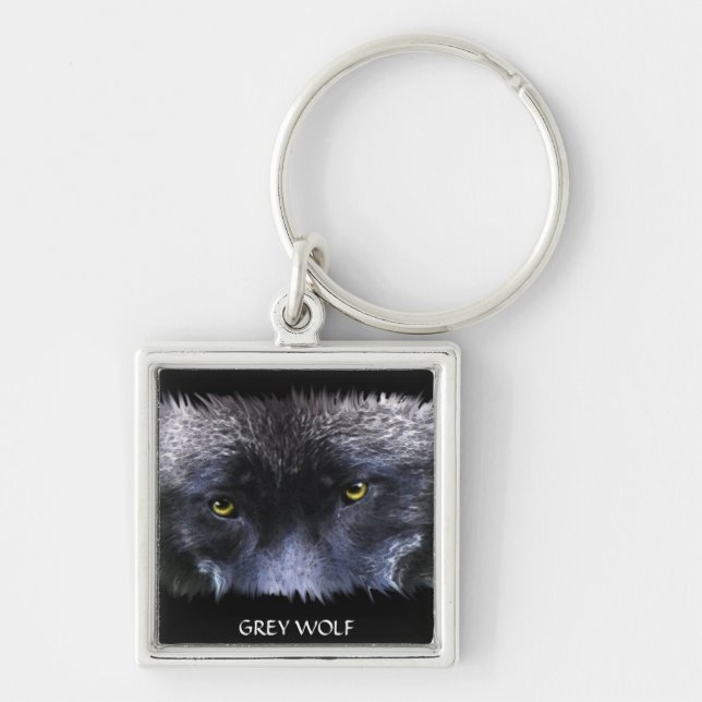 Porte-clés OEIL GRAY WOLF Faune Art Key Ring (Devant)