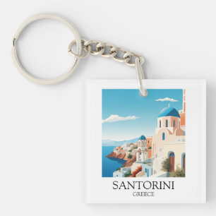 Porte-clés Oeuvre classique de Santorin - Grec Vintage