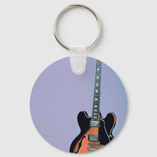 Porte-clés oeuvre de guitare vintage