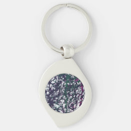 Porte-clés Œuvres d'art en marbre violet, vert, rose