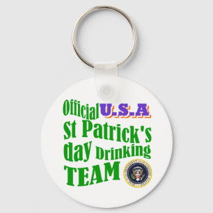 Porte-clés Official U.S.A St Patrick's drinking team