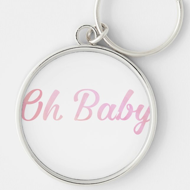Porte-clés Oh Baby Personnalisez Cette Fille Rose (Devant)