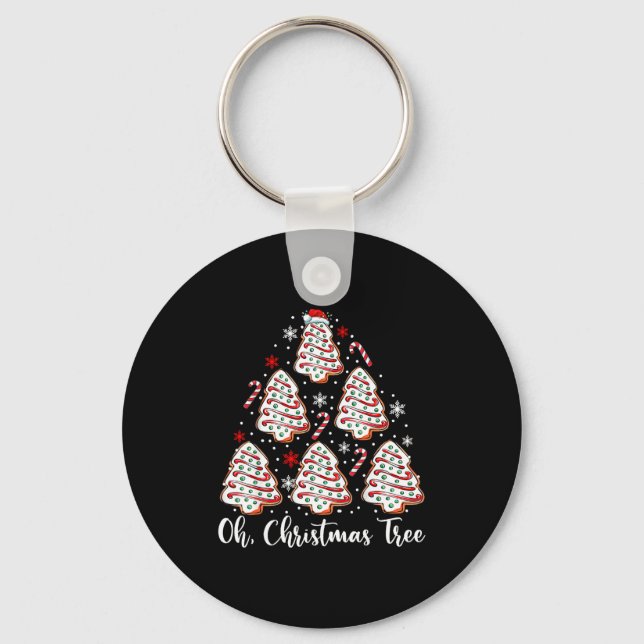 Porte-clés Oh Christmas Tree Cakes Debbie Becky Jen Cake Love (Recto)