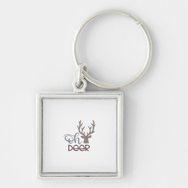 Porte-clés Oh Deer Retro Classic Design  (Devant)
