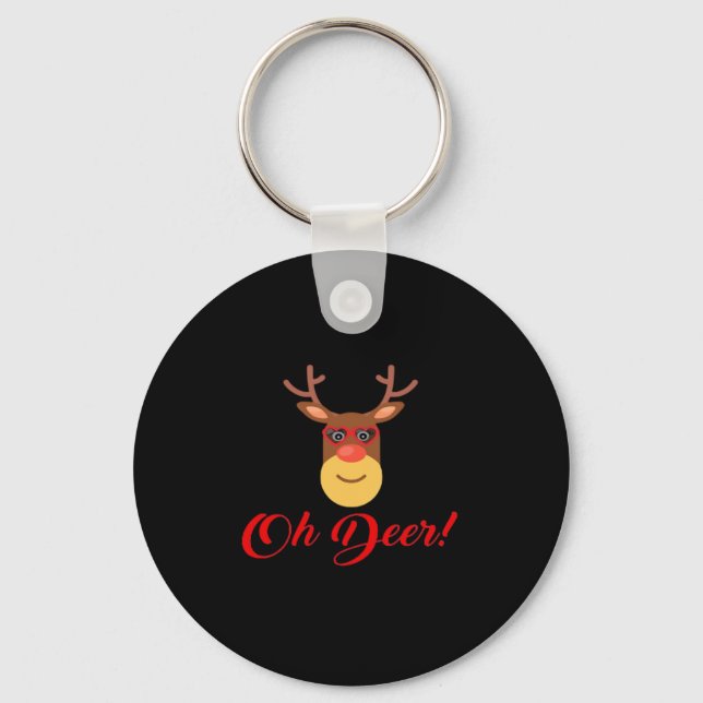 Porte-clés Oh Deer Retro Classic  Keychain (Recto)