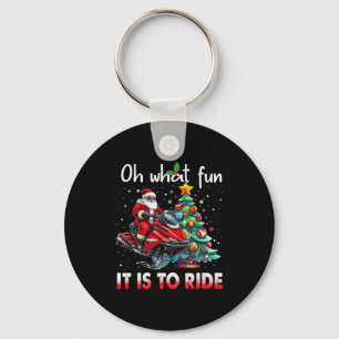 Porte-clés Oh Quelle Joie De Faire Du Motoneige Santa Noël