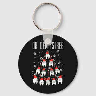 Porte-clés Oh Sapin De Noël Dentiste Arbre De Noël Dents Dent