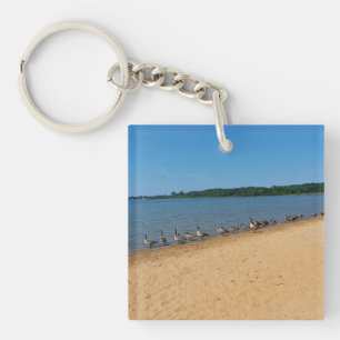 Porte-clés Oies au lac Silver, Wisconsin