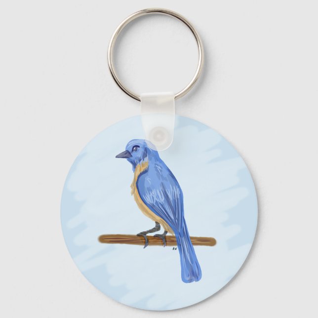 Porte-clés Oiseau bleu (Recto)