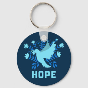 Porte-clés Oiseau bleu d'espoir et de paix - Dove