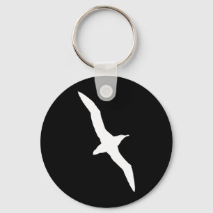 Porte-clés Oiseau d'Albatros blanc en vol