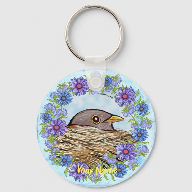 Porte-clés Oiseau Dans Nid (Recto)