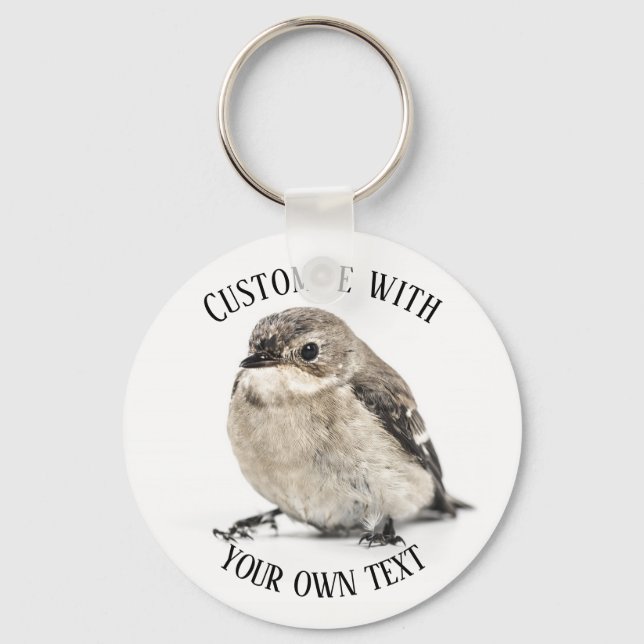 Porte-clés Oiseau de jardin personnalisé (Recto)