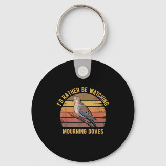 Porte-clés Oiseau de la colombe en deuil Amoureux Vintage Ret