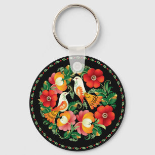 Porte-clés Oiseau et fleur hongrois OPUS