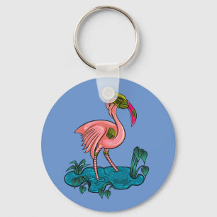 Porte-clés Oiseau mécanique, Robot mécanique Flamant rose ros