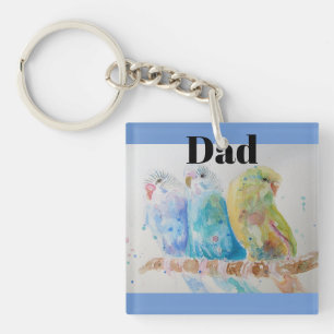 Porte-clés Oiseaux Australiens Perruche Art Aquarelle