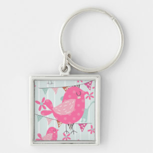 Porte-clés Oiseaux, Chiens, Bannières, Fleurs
