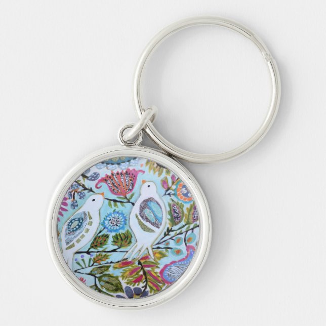 Porte-clés Oiseaux en papier I (Devant)