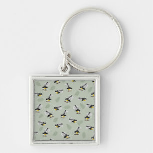 Porte-clés Oiseaux néo-zélandais Fantail motif