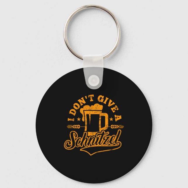 Porte-clés Oktoberfes I Don't Give A Schnitzel Beer Men Women (Recto)